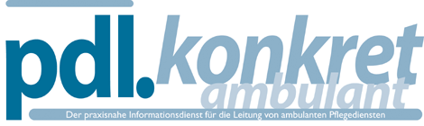 Logo: pdl.konkret ambulant - Der praxisnahe Informationsdienst für die Leitung von ambulanten Pflegediensten